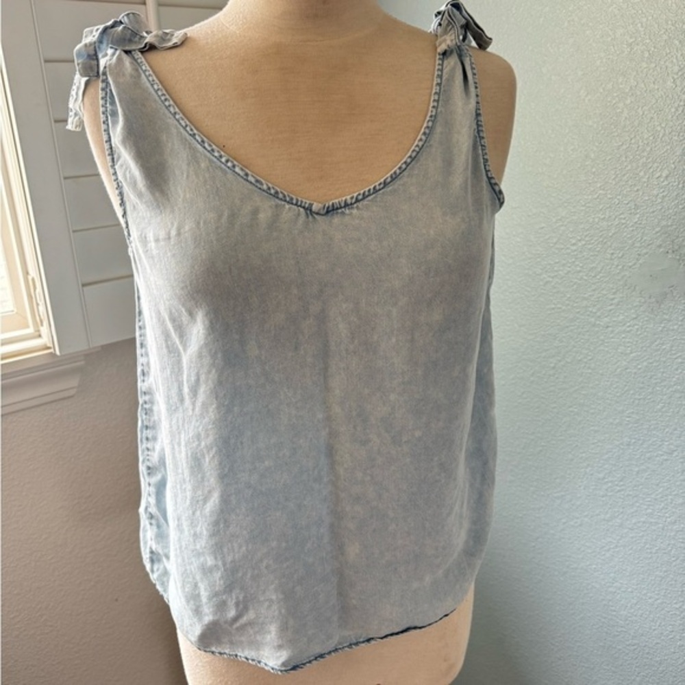 Chambray tie tank​